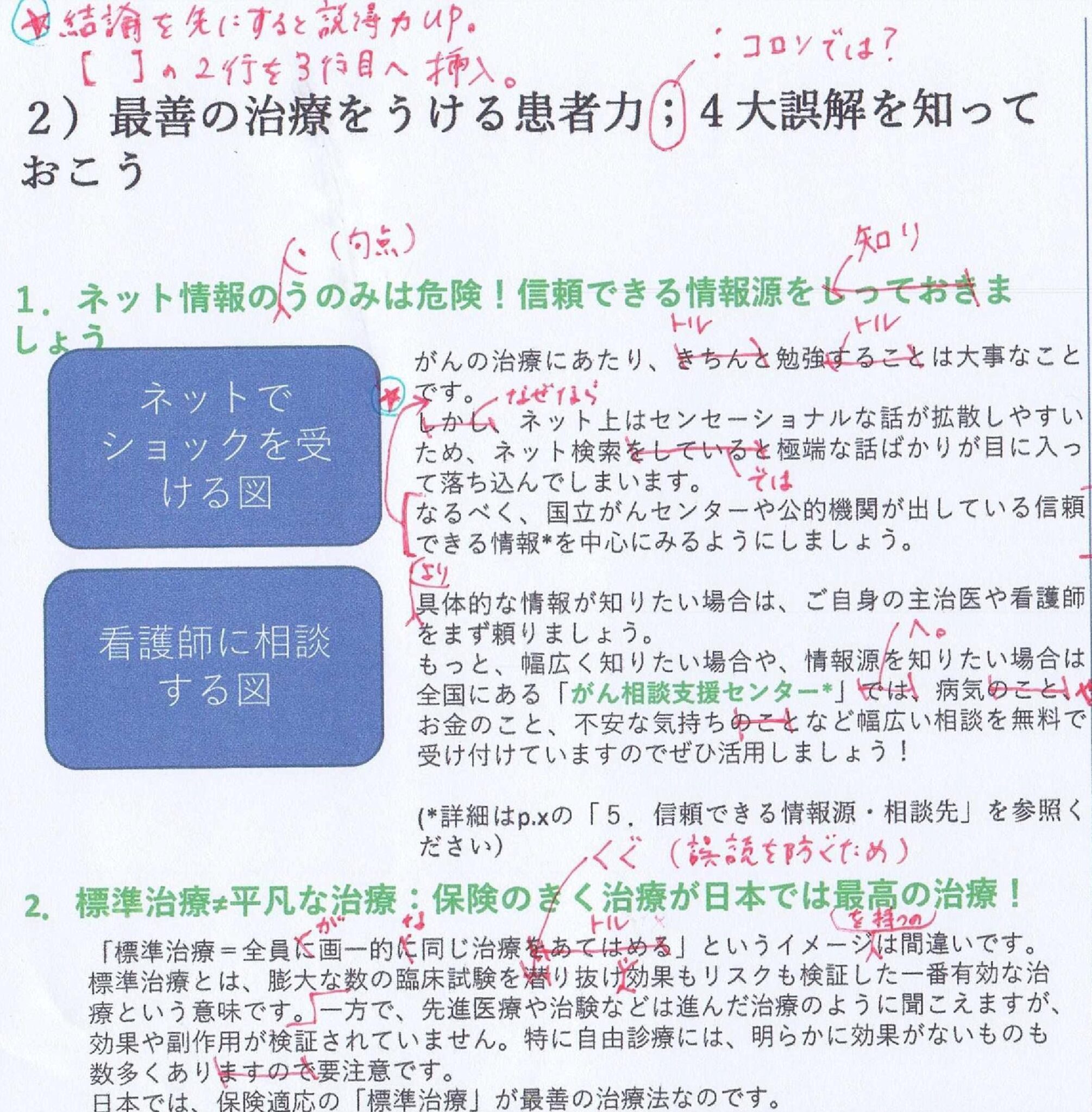 手書き校正の例 - ことのわ│文字校正、文章最適化サービス│プロ校正者 青木和子